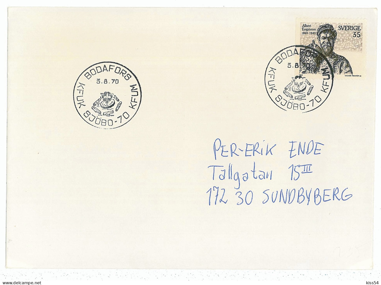 SC 61 - 235 Scout SWEDEN - Cover - Used - 1970 - Lettres & Documents
