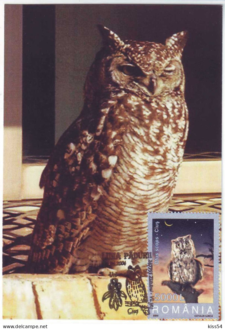 MAX 16 - 90 OWL, Romania - Maximum Card - 2004 - Cartes-maximum (CM)