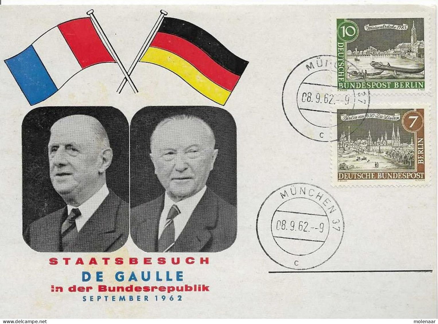 Postzegels > Europa > Duitsland > Berlijn > 1960-1969 >Kaart Met No. 218 En 219 (17151) - Storia Postale