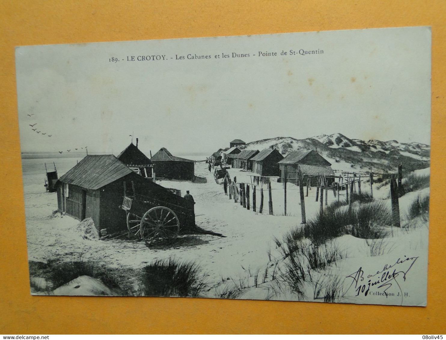 LE CROTOY -- Les Cabanes Et Les Dunes - Pointe De St-Quentin - Carte PEU COURANTE !! - Le Crotoy