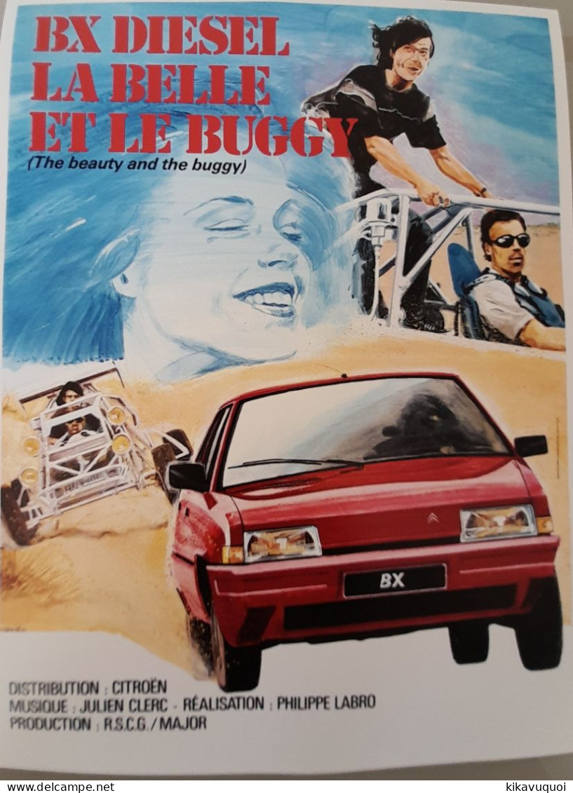 CITROEN BX ET BUGGY - AFFICHE POSTER - Voitures