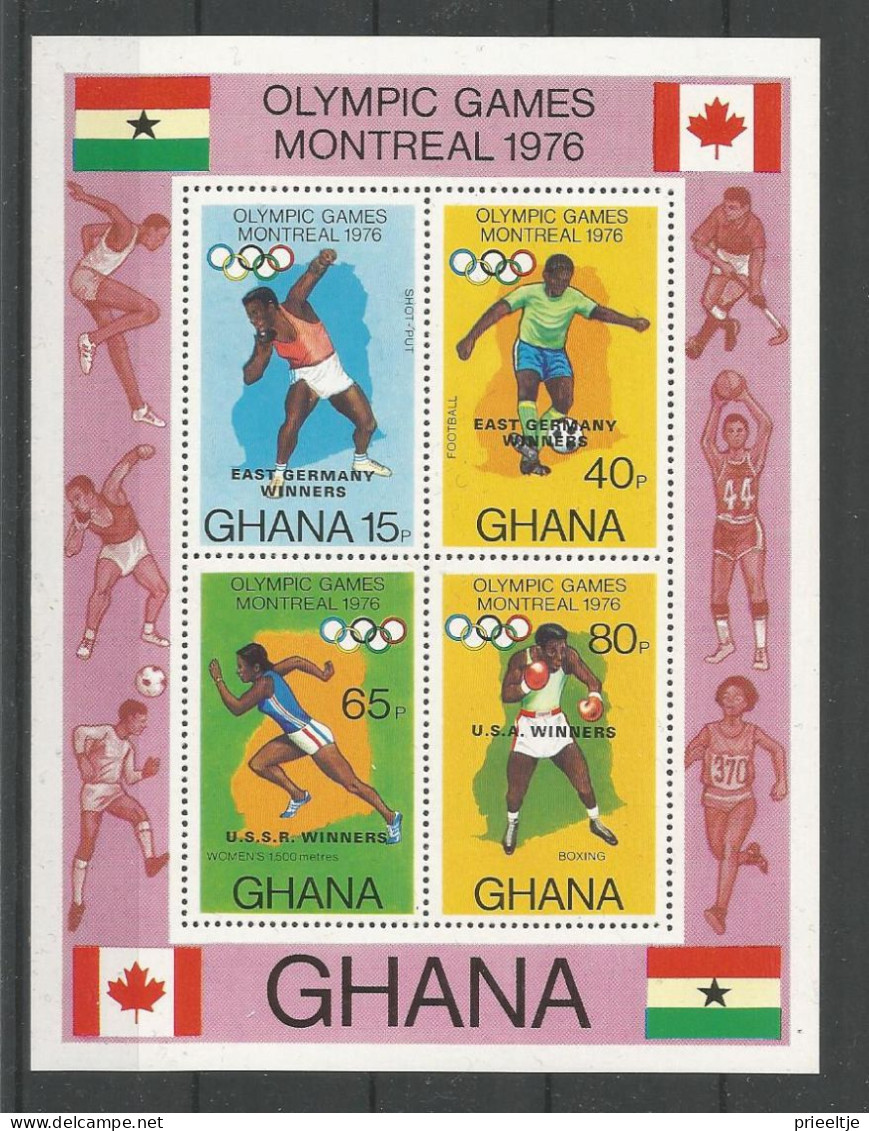 Ghana 1977 Ol. Games Montreal Winners S/S  Y.T. BF 66 ** - Ghana (1957-...)