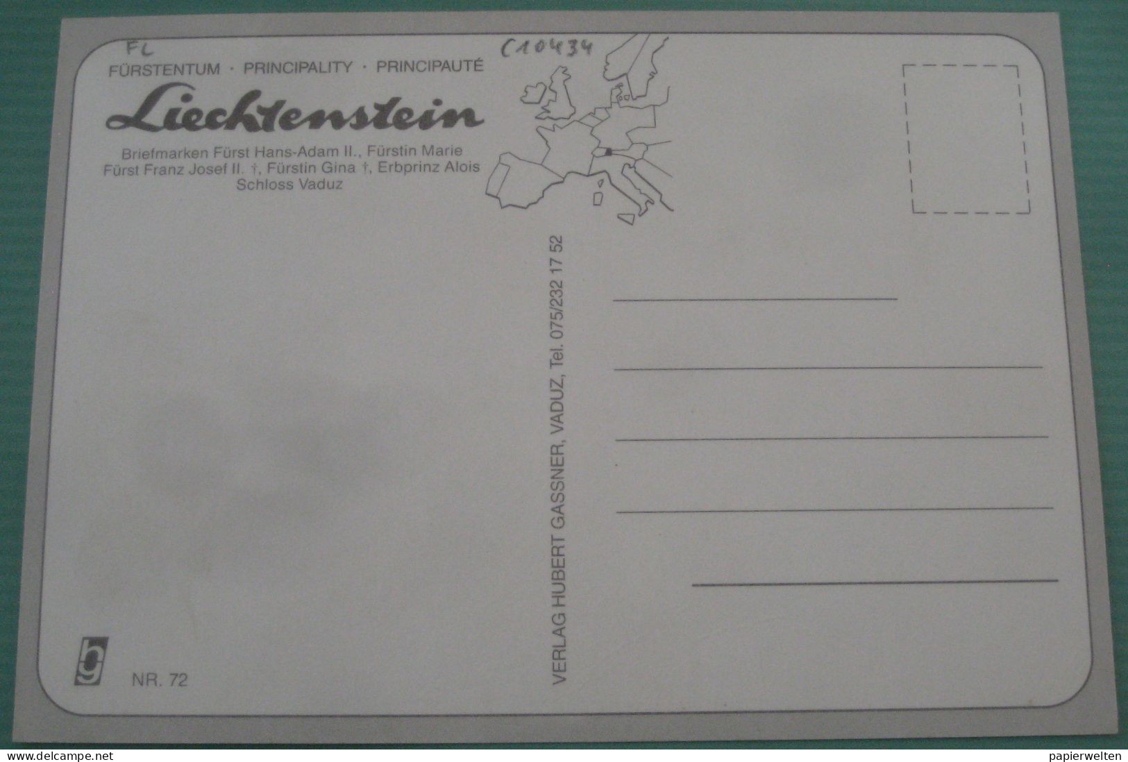 Vaduz - Schloß Und Briefmarken Des Fürstentum Liechtenstein - Liechtenstein