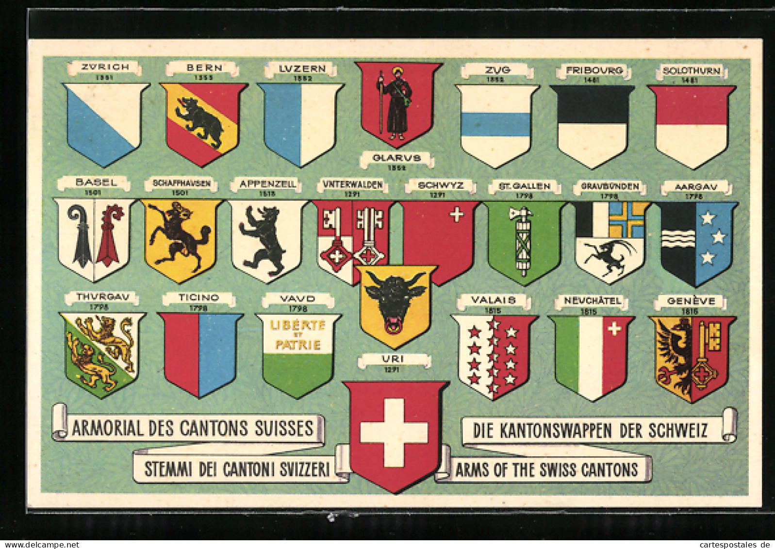 AK Schweiz, Wappen Der Kantone  - Other & Unclassified