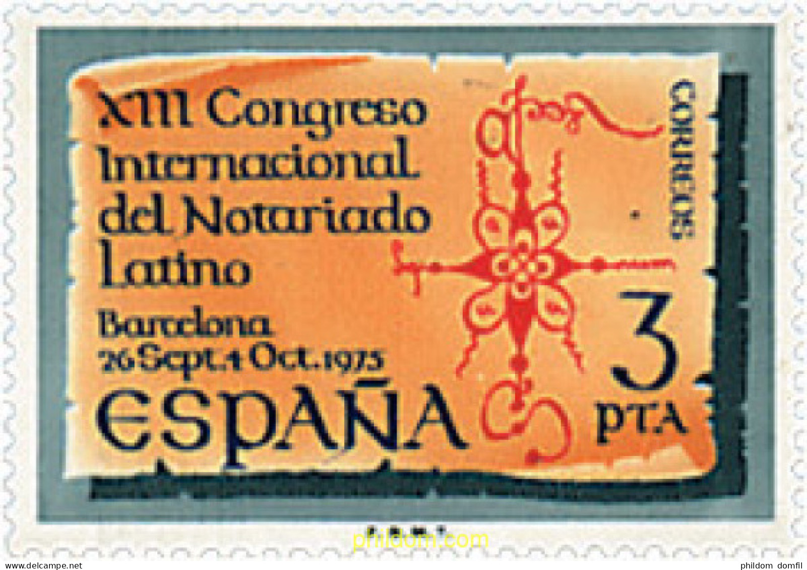 85692 MNH ESPAÑA 1975 XIII CONGRESO DEL NOTARIADO LATINO - Unused Stamps