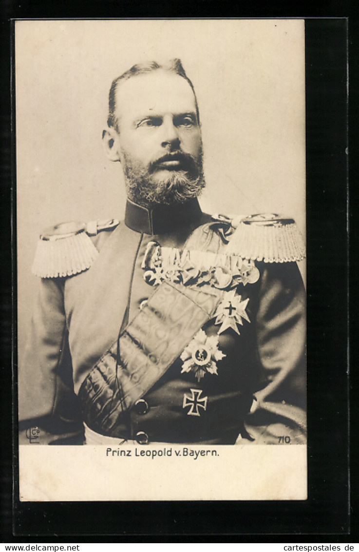 AK Prinz Leopold Von Bayern In Uniform Mit Orden  - Royal Families
