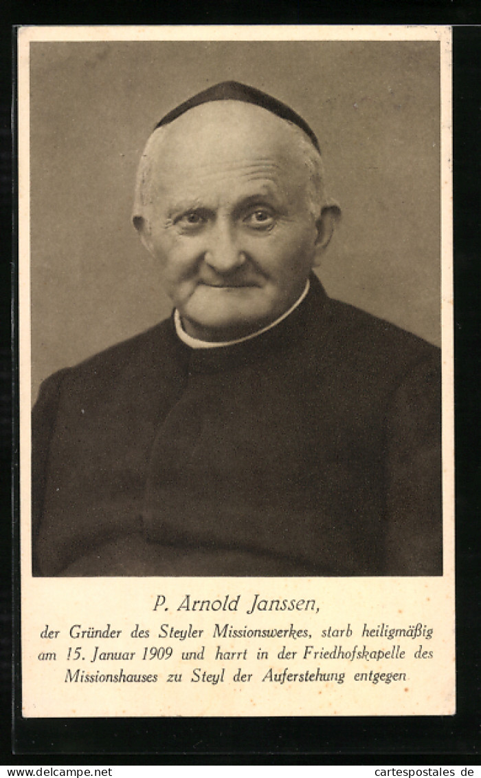 AK Porträt P. Arnold Janssen, Gründer Des Steyler Missionswerkes  - Andere & Zonder Classificatie