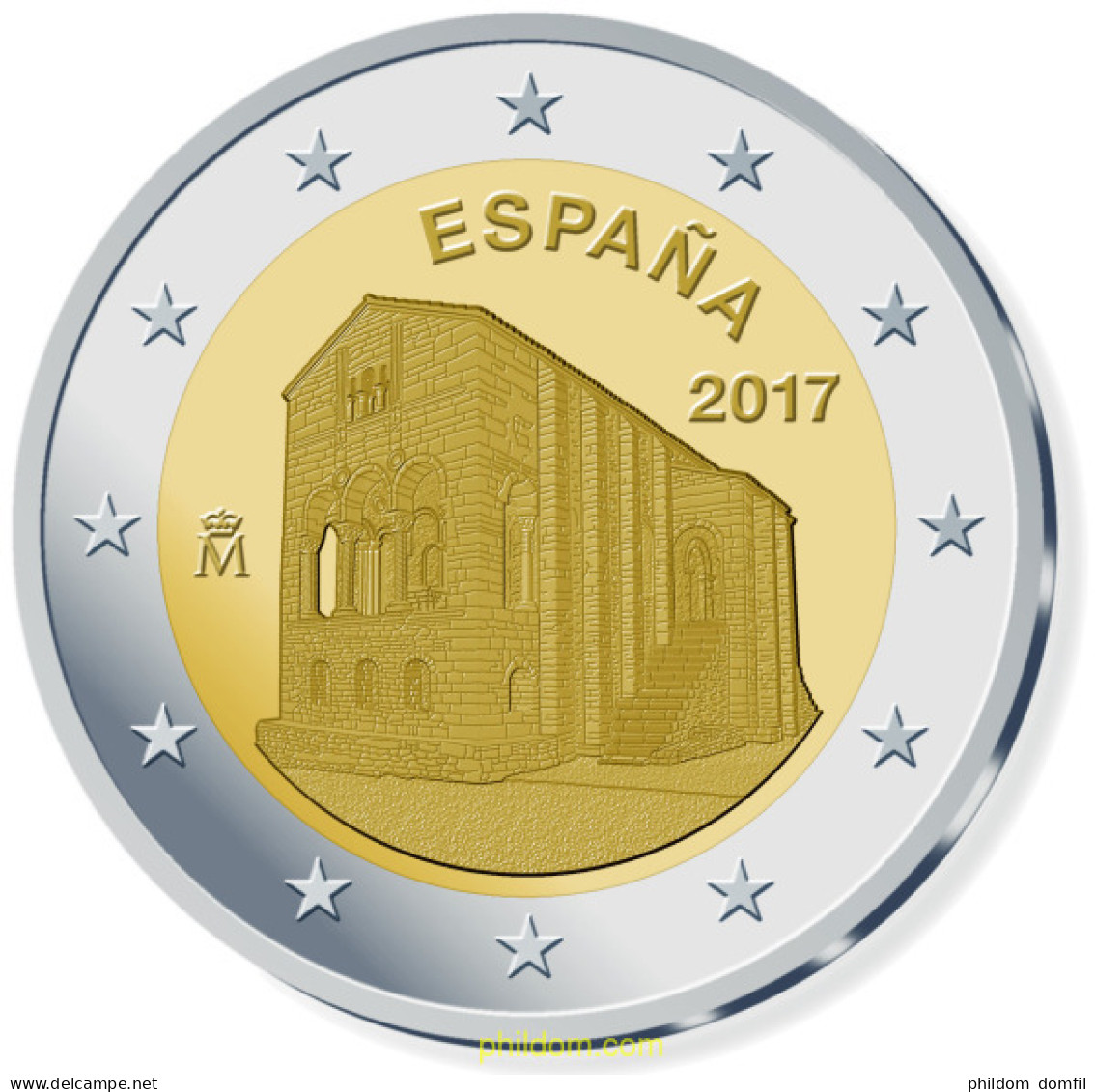 1945 ESPAÑA 2017 2 EUROS 2017 IGLESIA DE SANTA MARÍA DEL NARANCO. OVIEDO - 10 Centiemen