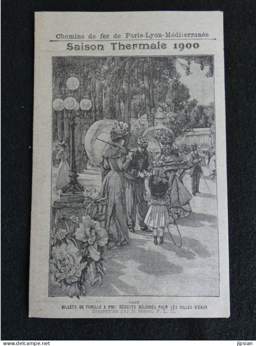 Brochure Dépliant Touristique Italie Station Thermale 1900 Chemins De Fer PLM Vichy  Z1 - Dépliants Touristiques