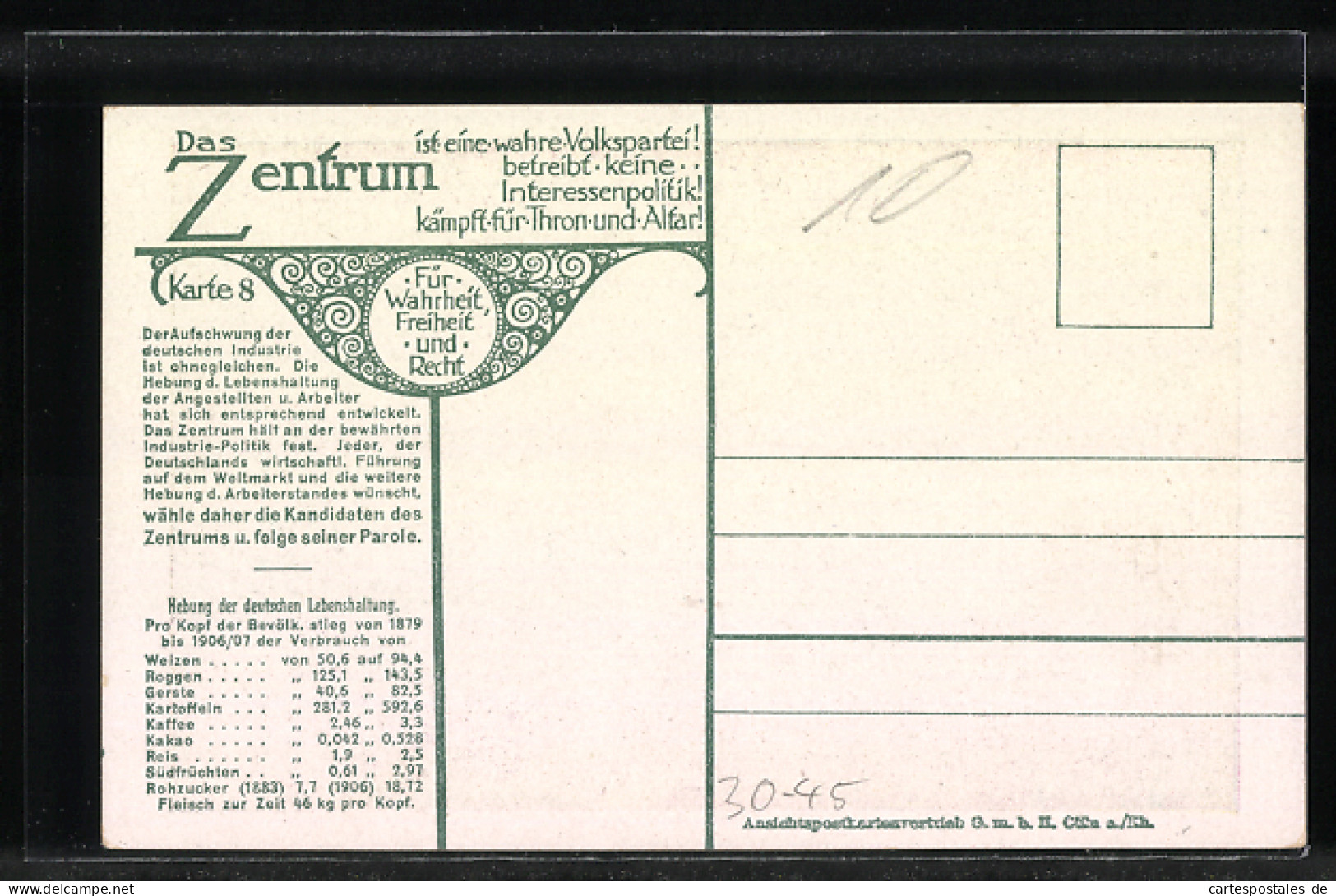 Künstler-AK Information Der Zentrums-Partei, Aufschwung Der Deutschen Industrie  - Other & Unclassified