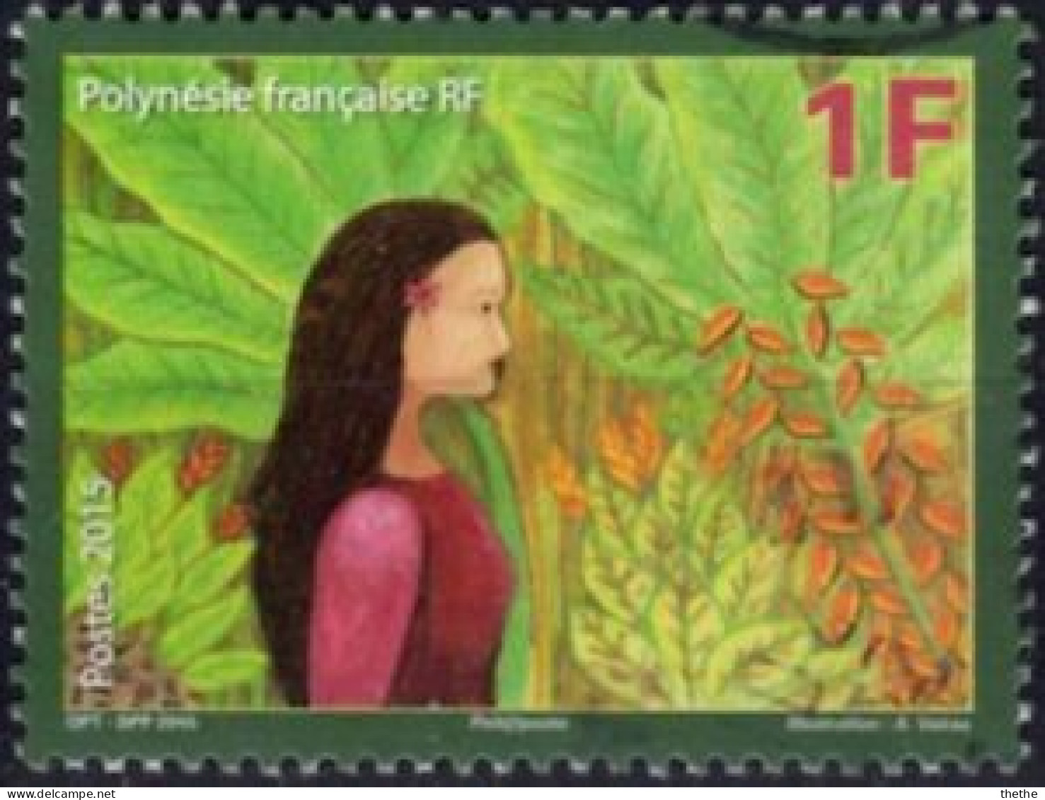 POLYNESIE FRANCAISE -  Femme Et Arbre - Unused Stamps