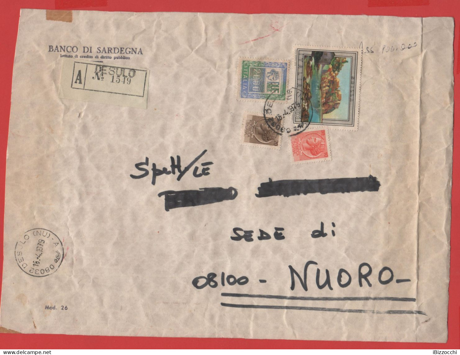 ITALIA - Storia Postale Repubblica - 1979 - 220 Turismo, Scilla + 2000 Alti Valori + 10 Antica Moneta Siracusana + 20 An - 1971-80: Poststempel