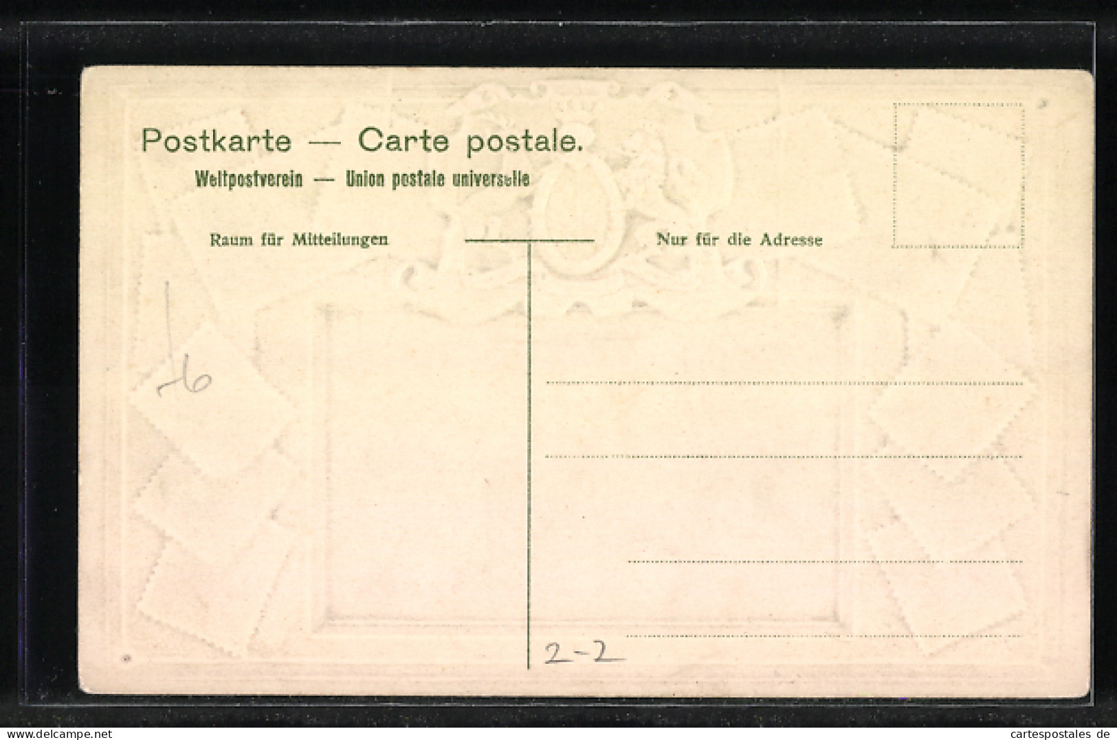 Präge-AK Baden-Württemberg, Briefmarken Und Wappen  - Timbres (représentations)