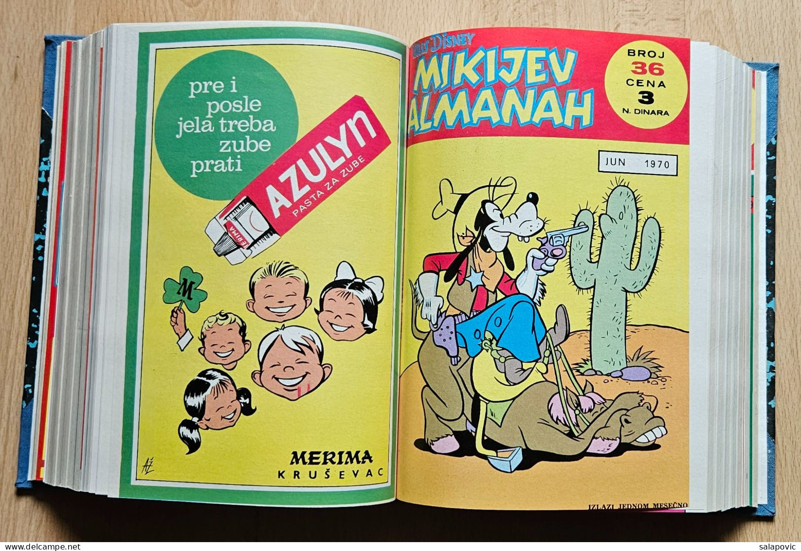 MIKIJEV ALMANAH 12 numbers bound 31 - 42, Vintage Comic Book Yugoslavia Yugoslavian Mickey Mouse Disney Comics