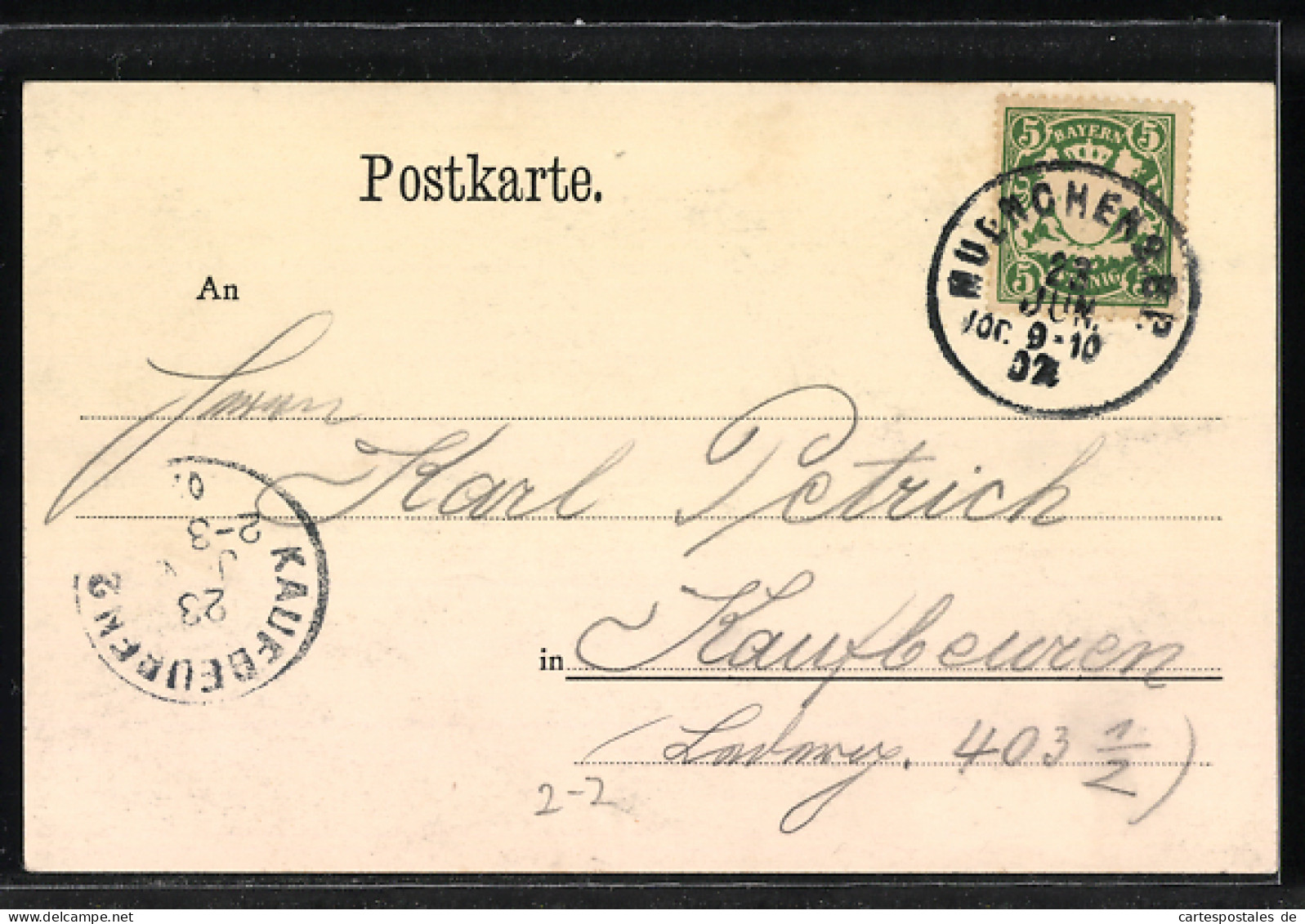 Künstler-AK Das Ende Der Württemberger Marke, Postgeschichte, Scherz  - Postzegels (afbeeldingen)