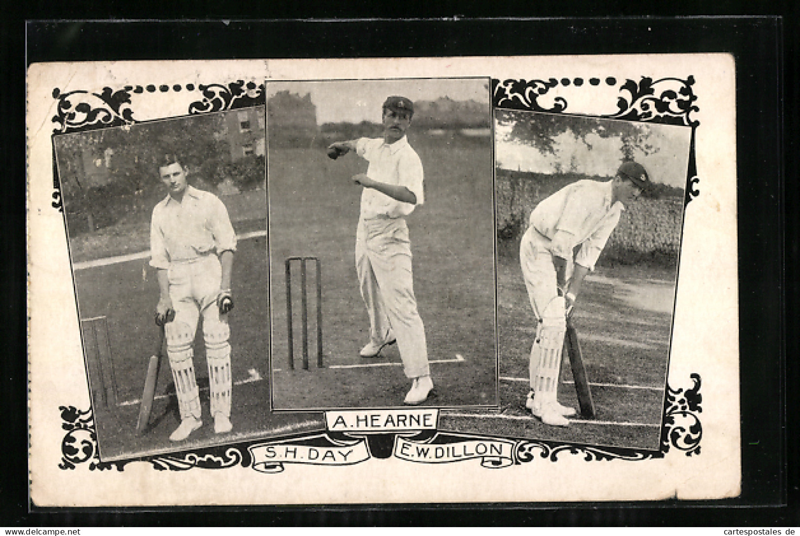 AK Cricket-Spieler S. H. Day, A. Hearne Und E. W. Dillon  - Sonstige & Ohne Zuordnung