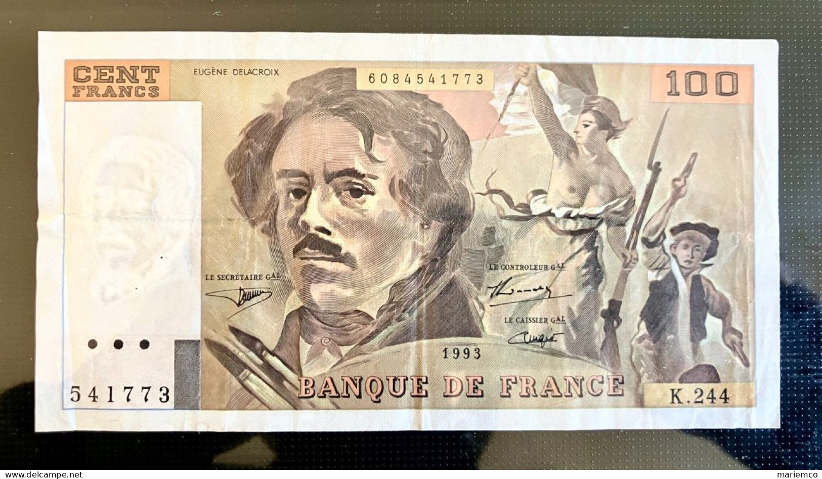 FRANCE BILLET 100FRS DELACROIX K. 244 - 1993 - 100 F 1978-1995 ''Delacroix''