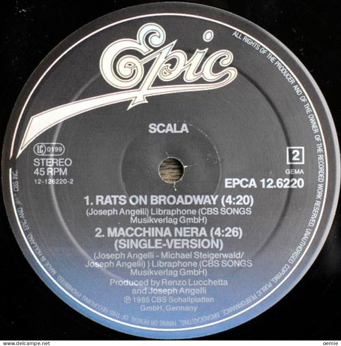SCALA  MACHINE NERA - 45 Toeren - Maxi-Single