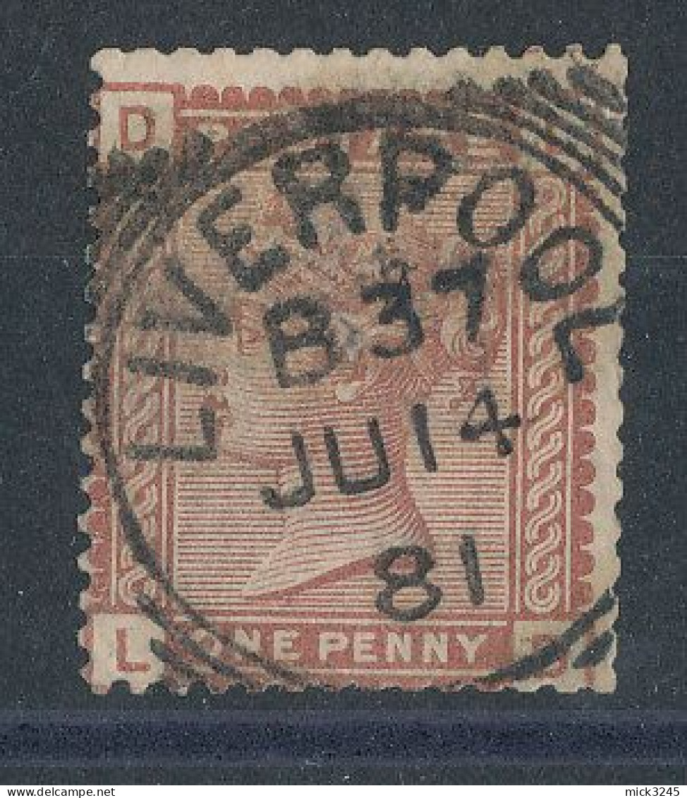 GB  N°68 Victoria 1p Brun-Rouge De 1880-81 - Oblitérés