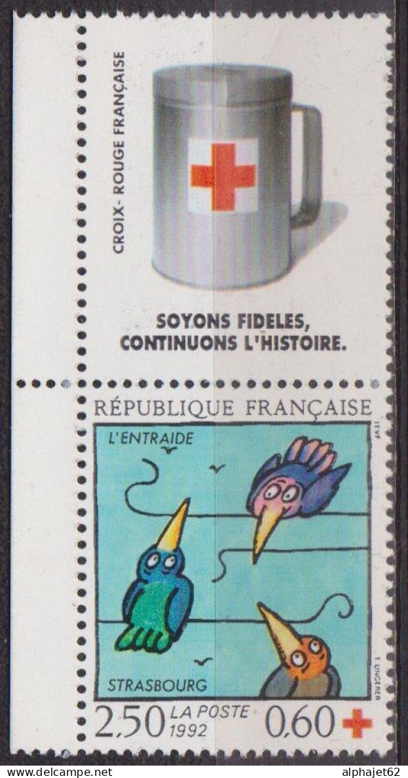 Croix Rouge: L'entraide - FRANCE - Oiseaux Tenant Des Fils - N° 2783  ** - 1992 - Unused Stamps