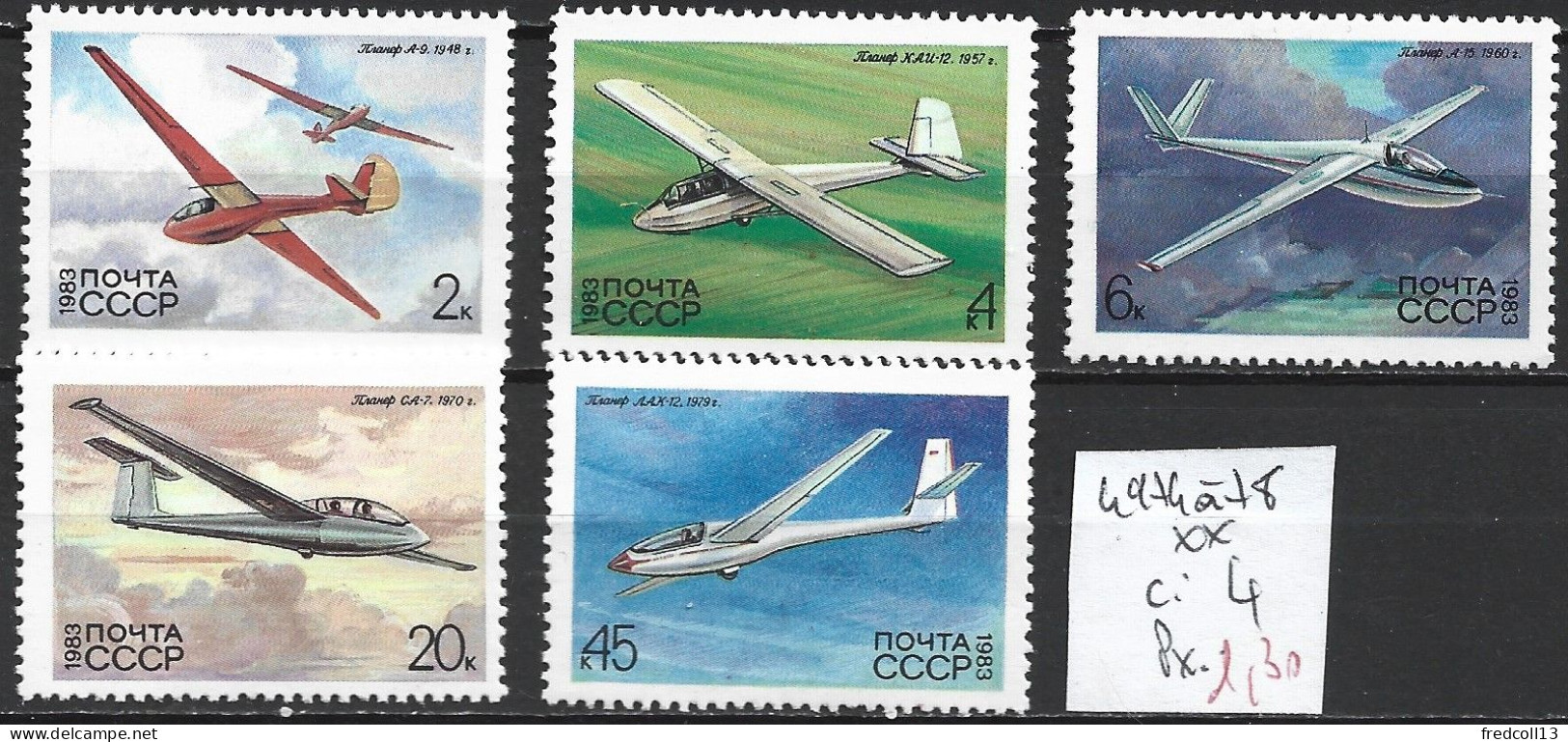 RUSSIE 4974 à 78 ** Côte 4 € - Flugzeuge