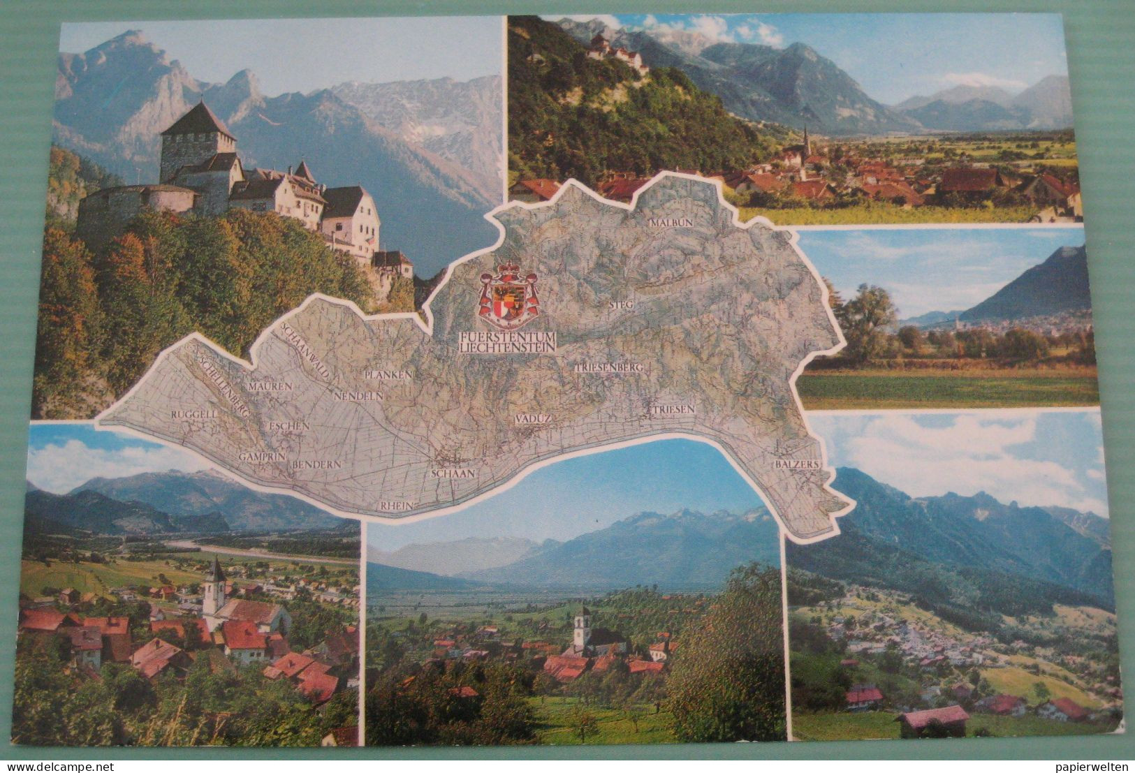 Mehrbildkarte "Fürstentum Liechtenstein" Mit Landkarte - Liechtenstein