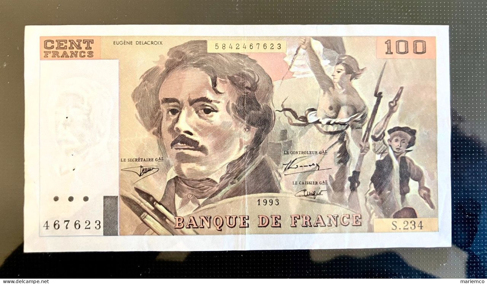FRANCE BILLET 100FRS DELACROIX  S.234  - 1993 - 100 F 1978-1995 ''Delacroix''