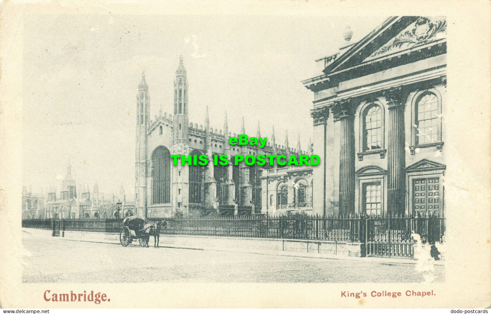 R598518 Cambridge. King College Chapel. London. Stereoscopic Company. 1908 - Andere & Zonder Classificatie