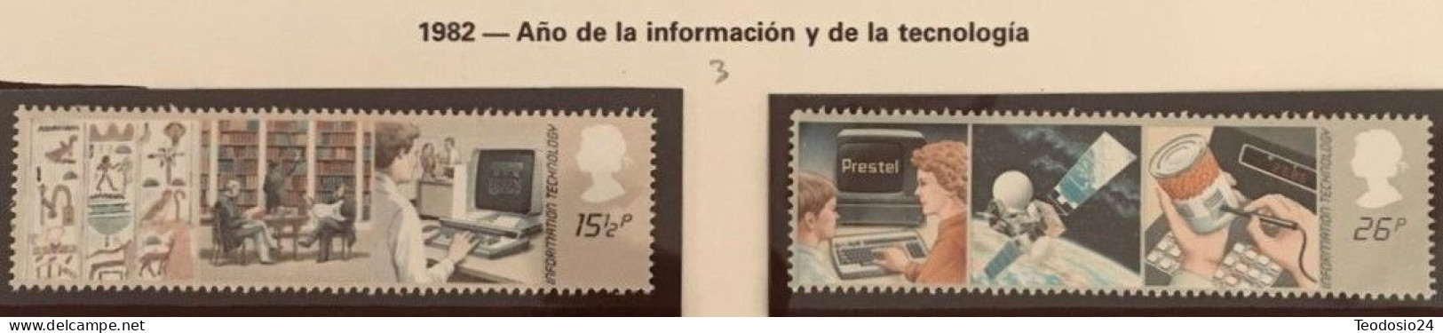 Gran Bretaña  1982 -INFORMACION Y TECNOLOGIA - YVERT 1056/1057 ** - Ungebraucht