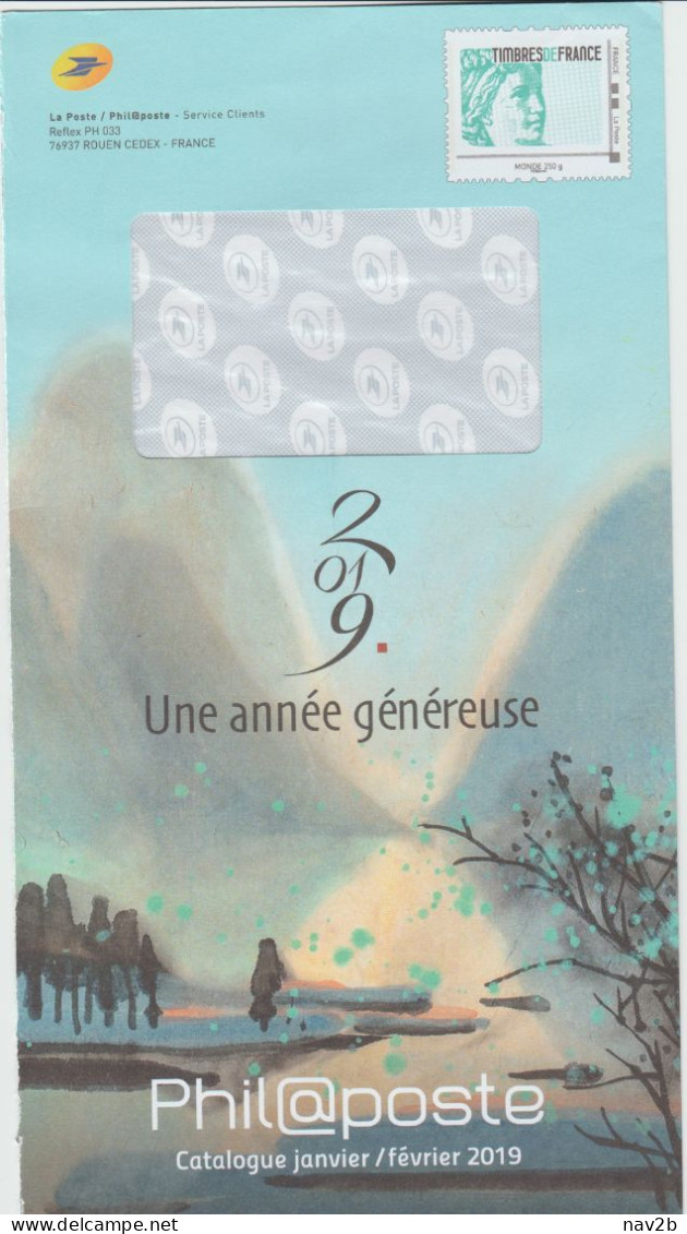 Entier Enveloppe TSC Philaposte . 2019 - Prêts-à-poster:Stamped On Demand & Semi-official Overprinting (1995-...)