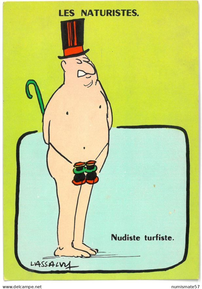 CP Illustrateur LASSALVY - LES NATURISTES - Nudiste Turfiste - Lassalvy