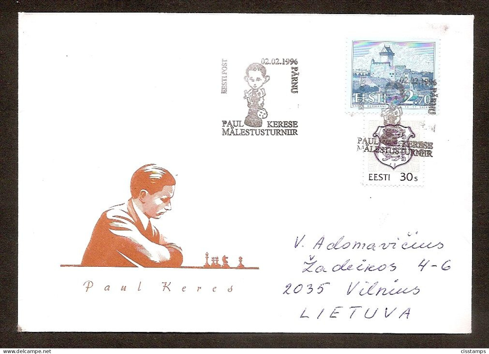 Estonia 1996●Paul Keres Chess Tournament●Cover - Echecs