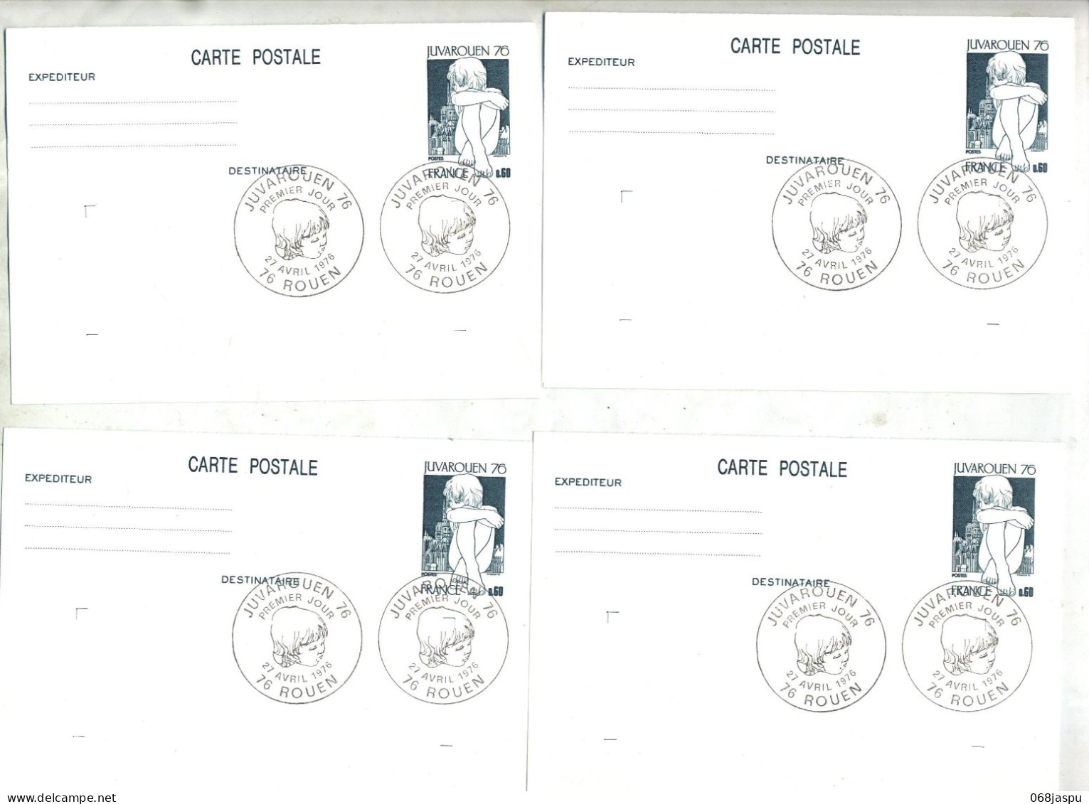 Carte Postale 0.6 Juvarouen Fdc - Standard Postcards & Stamped On Demand (before 1995)