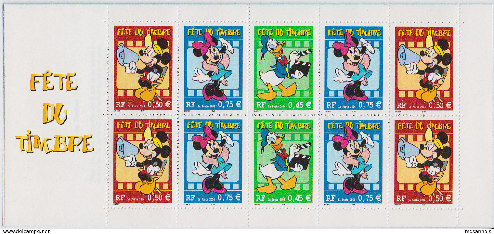 Carnet Neuf Non Plié Disney MICKEY, MINNIE, DONALD, Fête Du Timbre Année 2004 - Dag Van De Postzegel