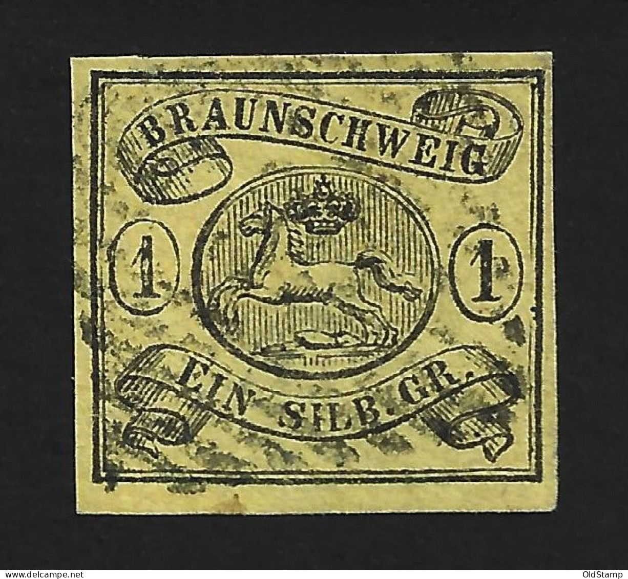 BRAUNSCHWEIG 1861 Mi.# 11 A BPP Signed Gestempelt / Allemagne Alemania Altdeutschland Old Germany States - Brunswick