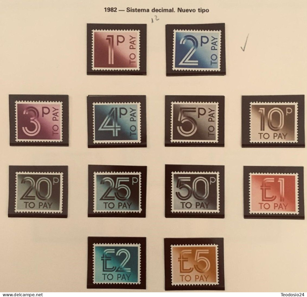 Gran Bretaña  1982 -Sistema Decimal. Nuevo Tipo.  Yv 86-97 ** - Unused Stamps