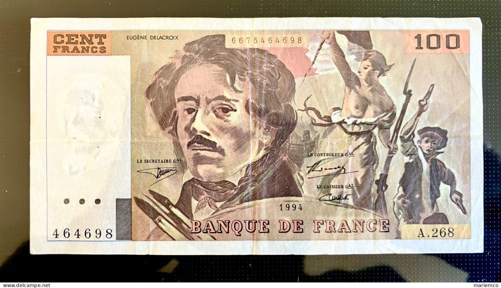 FRANCE BILLET 100FRS DELACROIX A.268   - 1994 - 100 F 1978-1995 ''Delacroix''