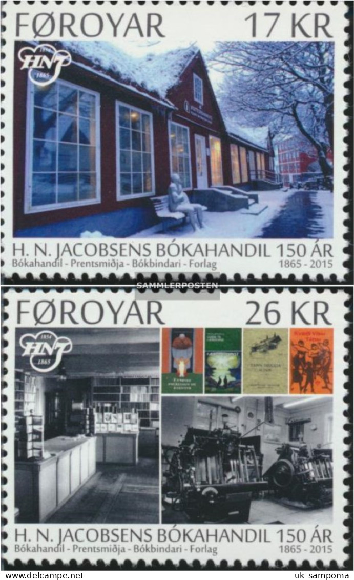 Denmark - Faroe Islands 842-843 (complete Issue) Unmounted Mint / Never Hinged 2015 Bookstore - Féroé (Iles)