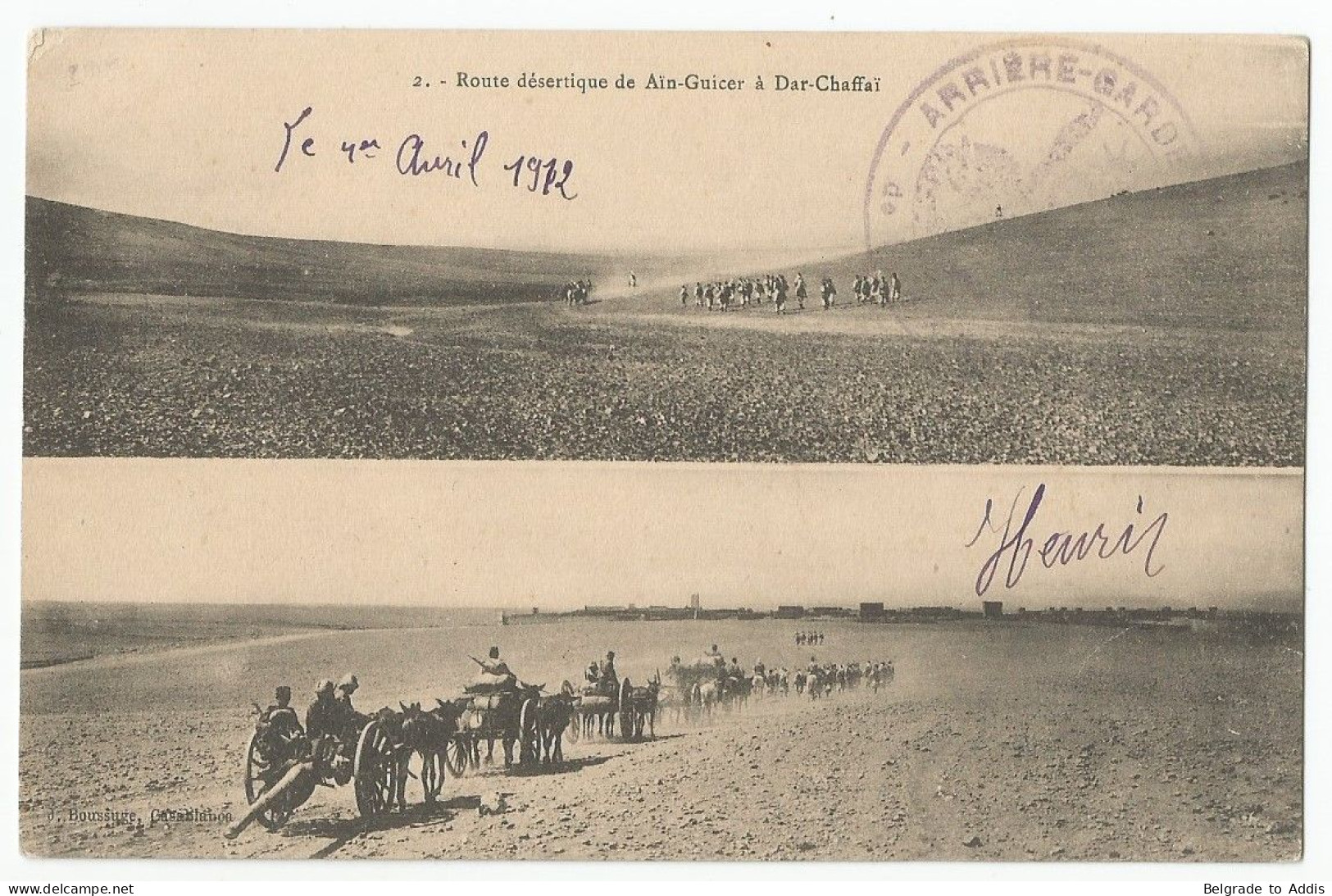 Maroc Carte Postale Dar-Chaffaï 1912 Armée Française - Briefe U. Dokumente