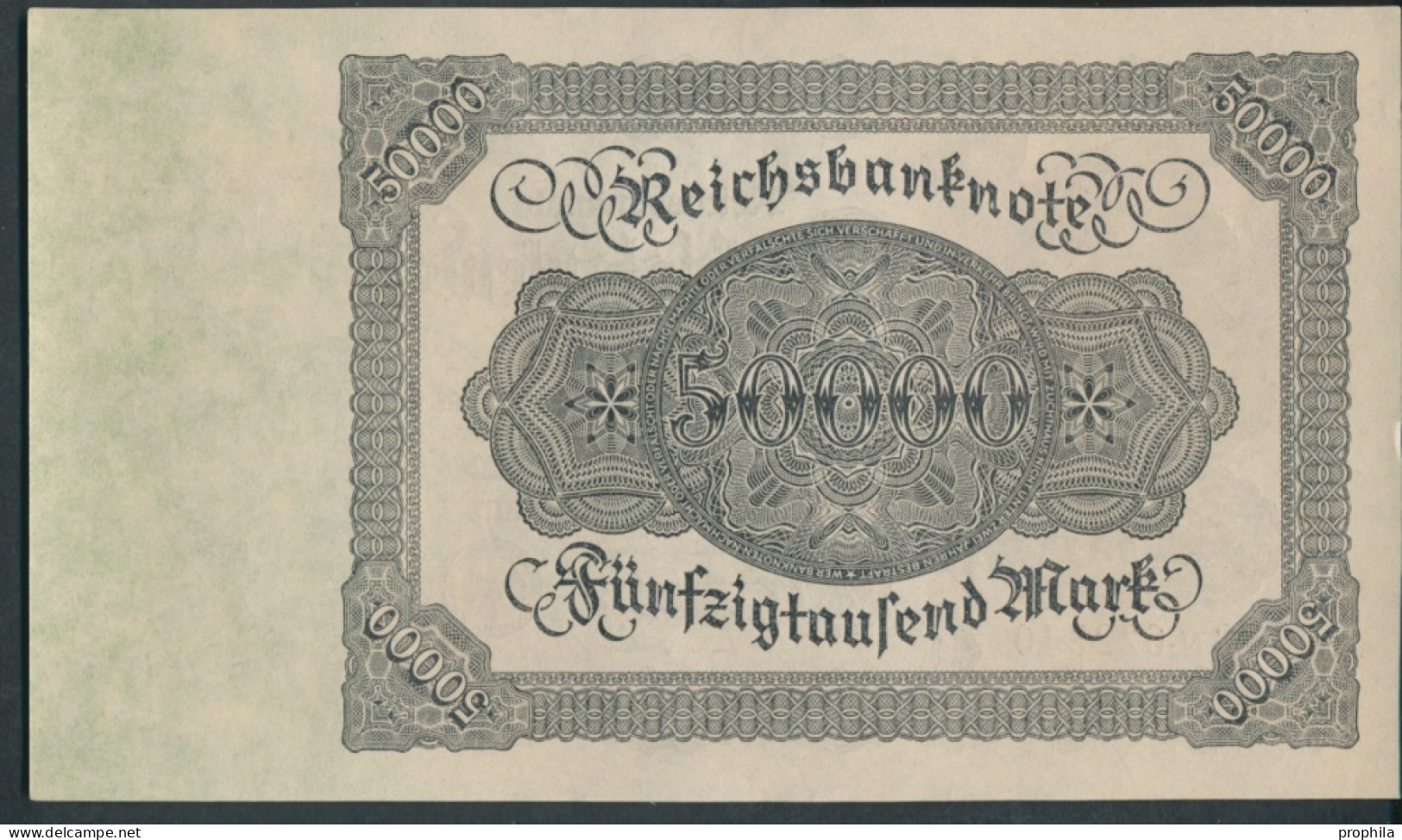 Deutsches Reich Rosenbg: 79d, Firmendruck, KN 6stellig Braun Bankfrisch 1922 50.000 Mark (10298920 - 50000 Mark