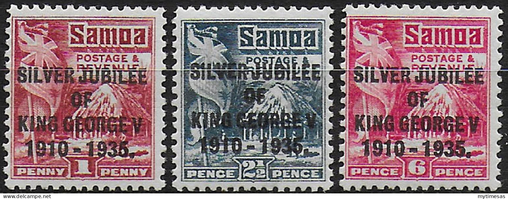 1935 Samoa Silver Jubilee 3v. MNH SG N. 177/79 - Other & Unclassified