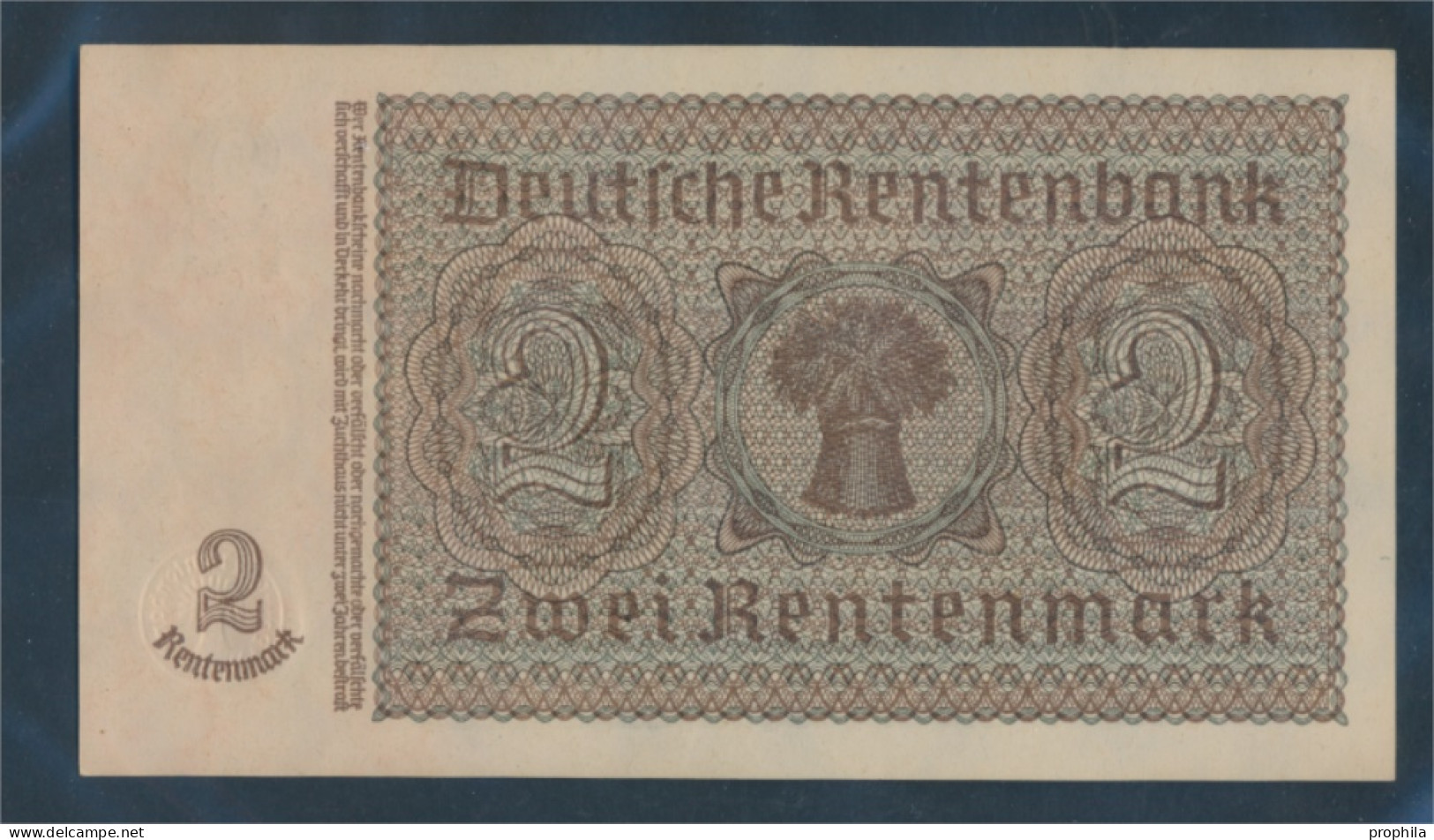 Deutsches Reich Rosenbg: 167c Firmendruck, KN 8stellig Rot Bankfrisch 1937 2 Rentenmark (10298902 - 2 Rentenmark
