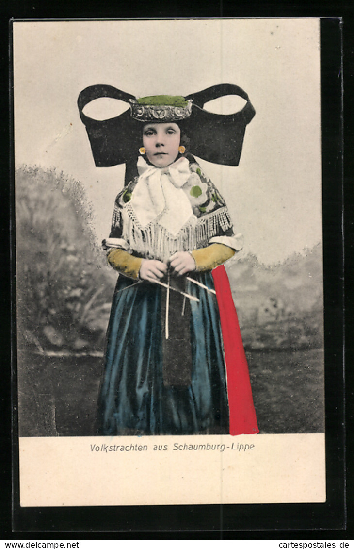 AK Frau In Tracht Aus Schaumburg-Lippe  - Costumes