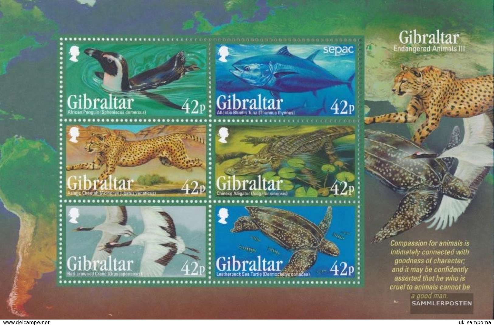 Gibraltar Block113 (complete Issue) Unmounted Mint / Never Hinged 2013 Affected Species - Gibraltar