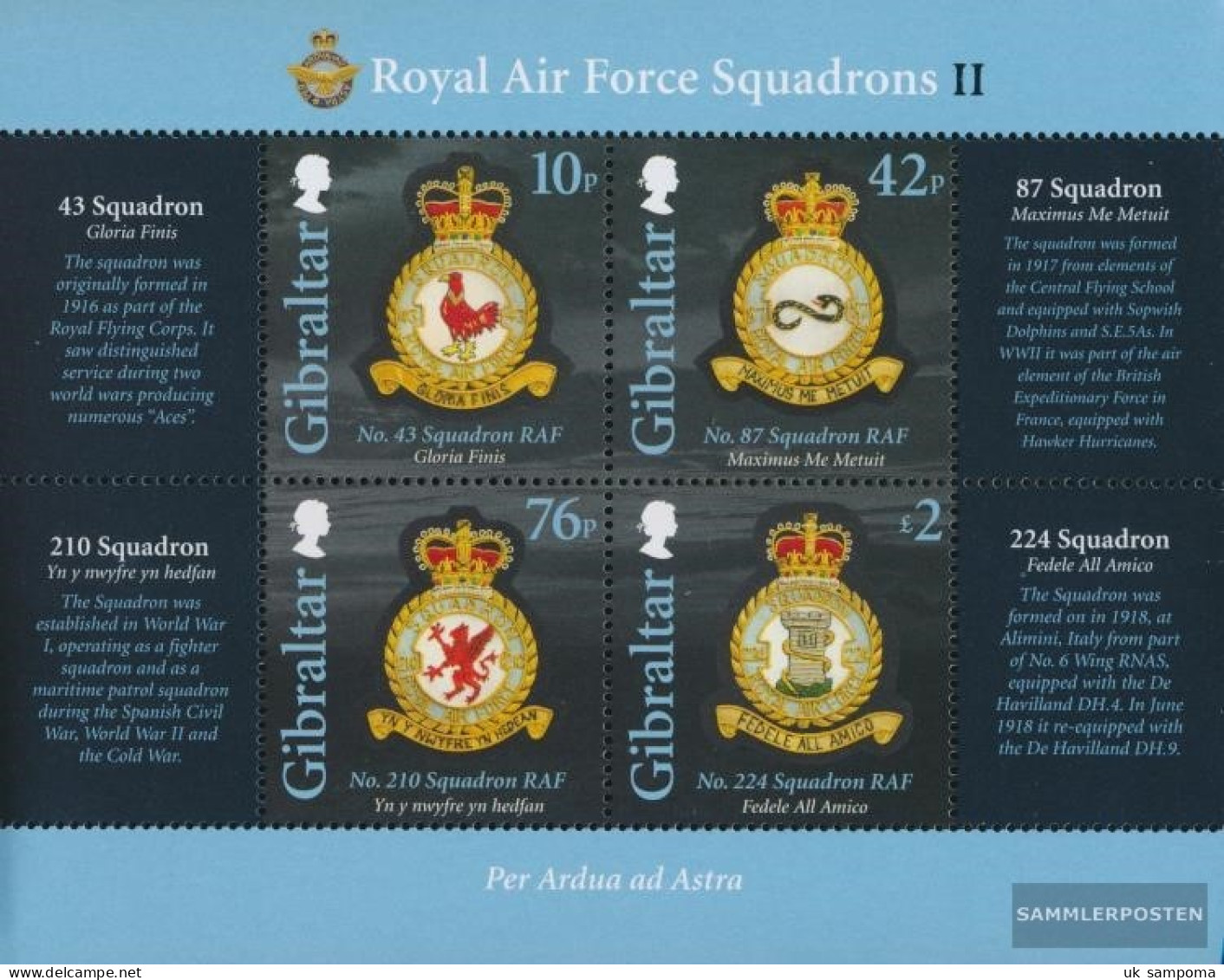 Gibraltar Block111 (complete Issue) Unmounted Mint / Never Hinged 2013 Royal Air Force - Gibraltar