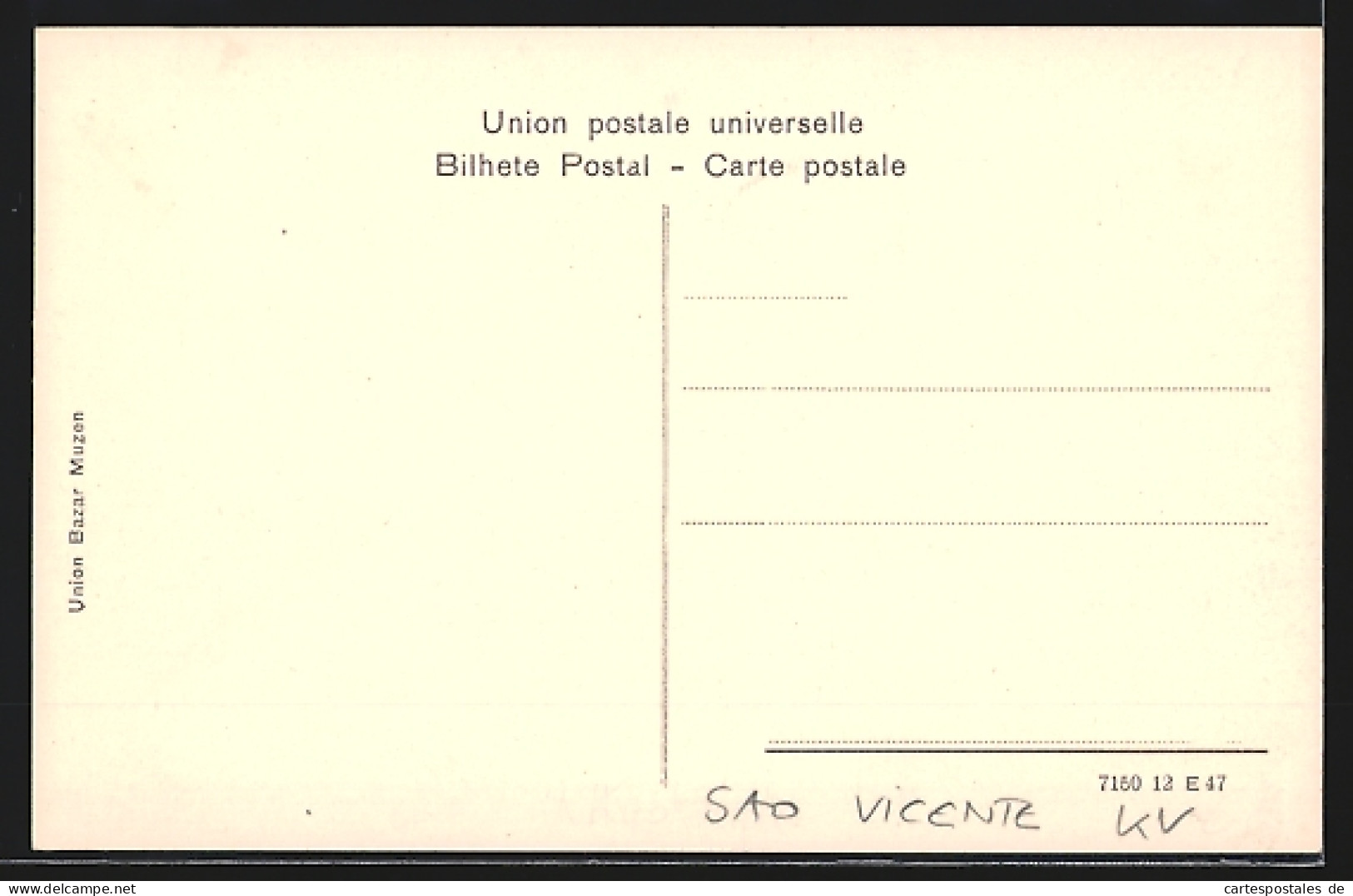 CPA S. Vicente, Vue Générale Avec Meer  - Cap Verde