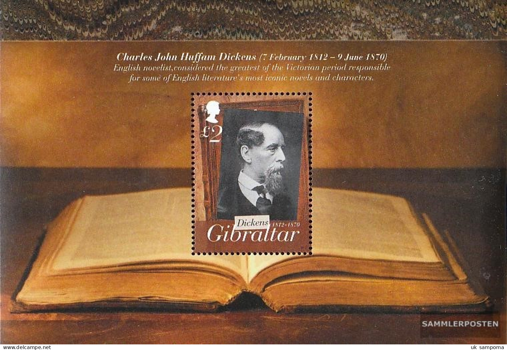 Gibraltar Block107 (complete Issue) Unmounted Mint / Never Hinged 2012 Charles Dickens - Gibraltar
