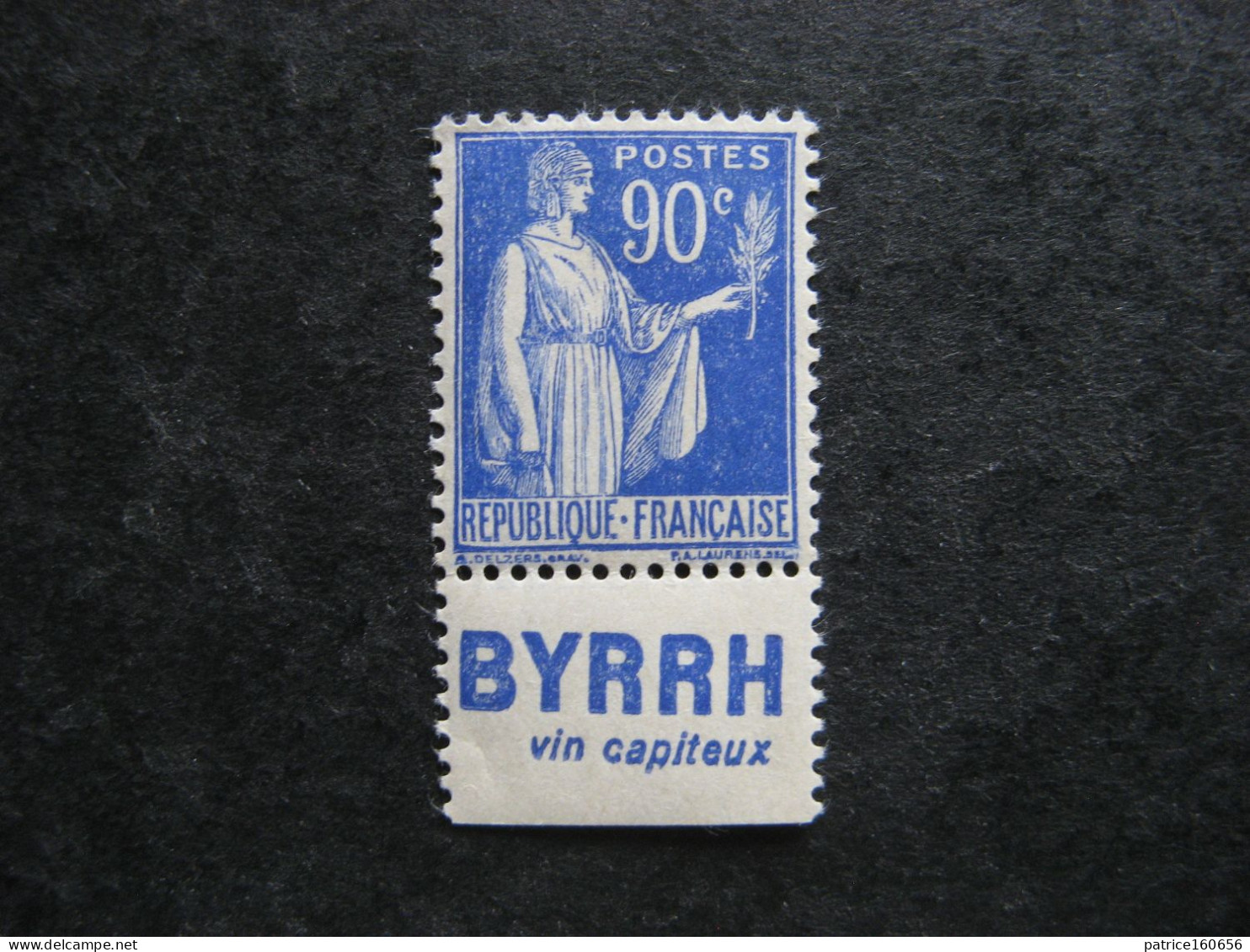 C). N° 368a, Neuf X. Avec PUB Inférieure " BYRRH ". - Unused Stamps