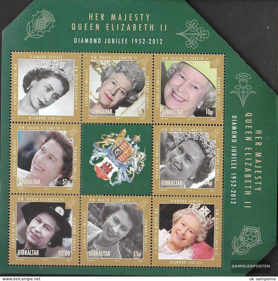 Gibraltar 1466-1471 Zd-Sheetlet (complete Issue) Unmounted Mint / Never Hinged 2012 Queen Elizabeth II - Gibraltar