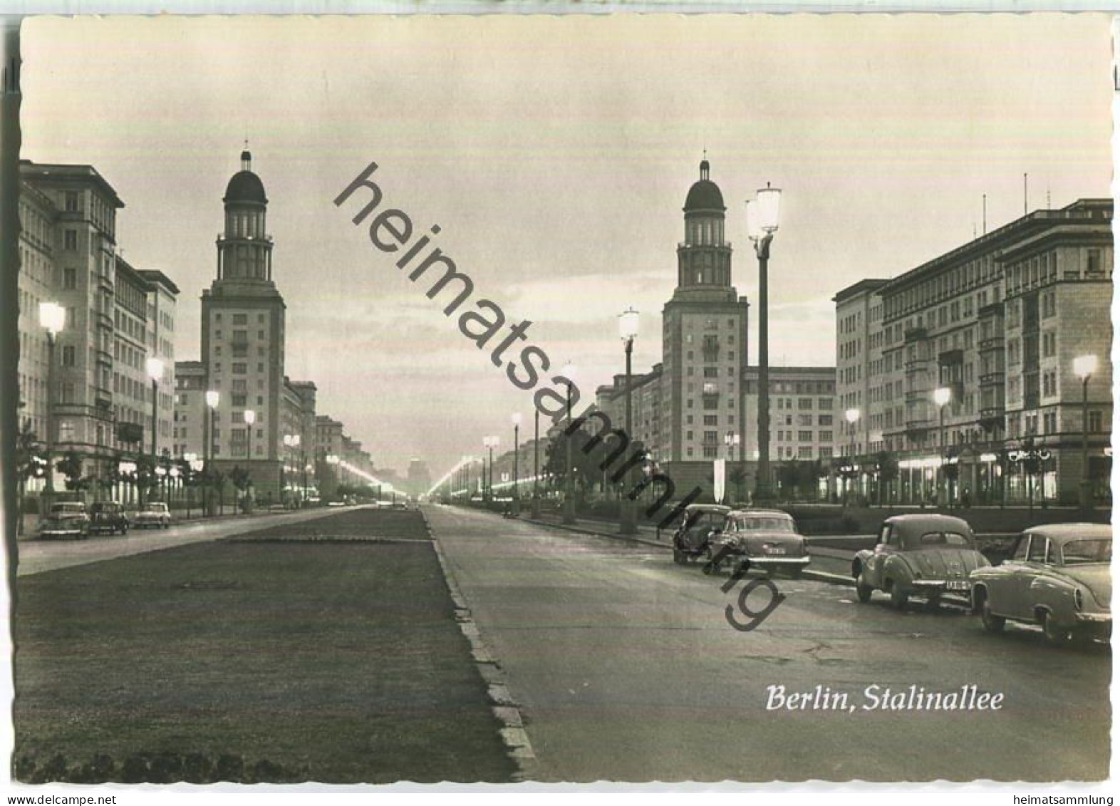 Berlin - Stalinallee - Auto - Foto-Ansichtskarte - Verlag H. Sander Berlin - Mitte